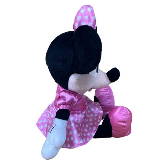Disney 14" Minnie Mouse in Pink Polka Dot Dress Plush Doll EUC Kcare - Picture 6 of 13